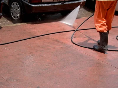 Garage Floor Power Washing